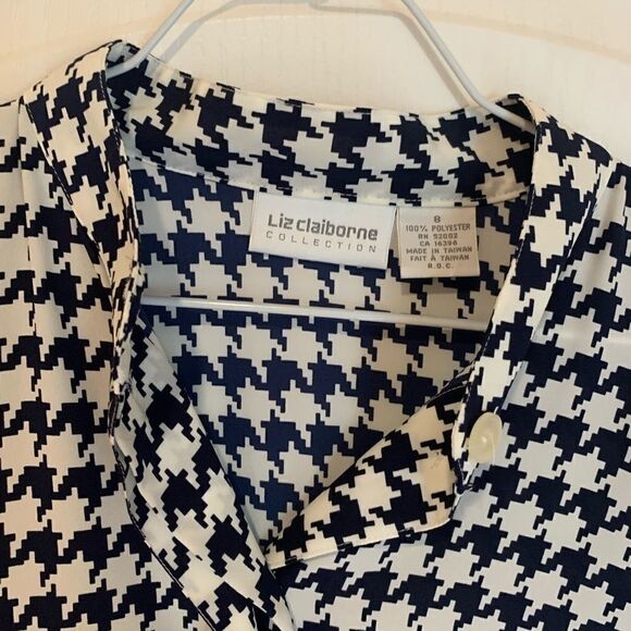 Liz Claiborne collection black and white blouse - Picture 5 of 5